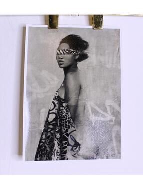 HUSH artist Nubian Princess Sepia Tone Print